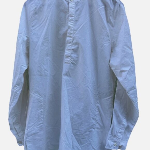 Maharishi Military Tunic Kurta Shirt Top Tumeric Long Sleeve Button Up XL White - Picture 1 of 5